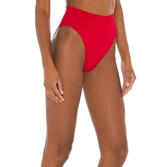 L*Space Frenchi Bikini Bottoms Lipstick Red - Picture 7 of 15